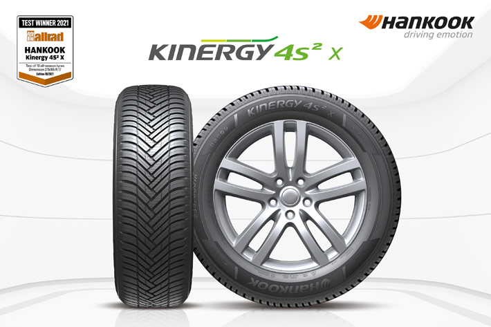 Los neumáticos all season Hankook Kinergy 4S2 X para SUV ganan la prueba Auto Bild Allrad 2021